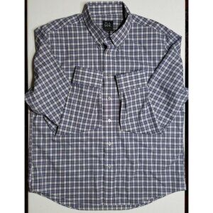 Jos. A. Bank Traveler Long Sleeve Button Gingham Check Slim Fit Shirt Men's XL